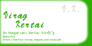 virag kertai business card